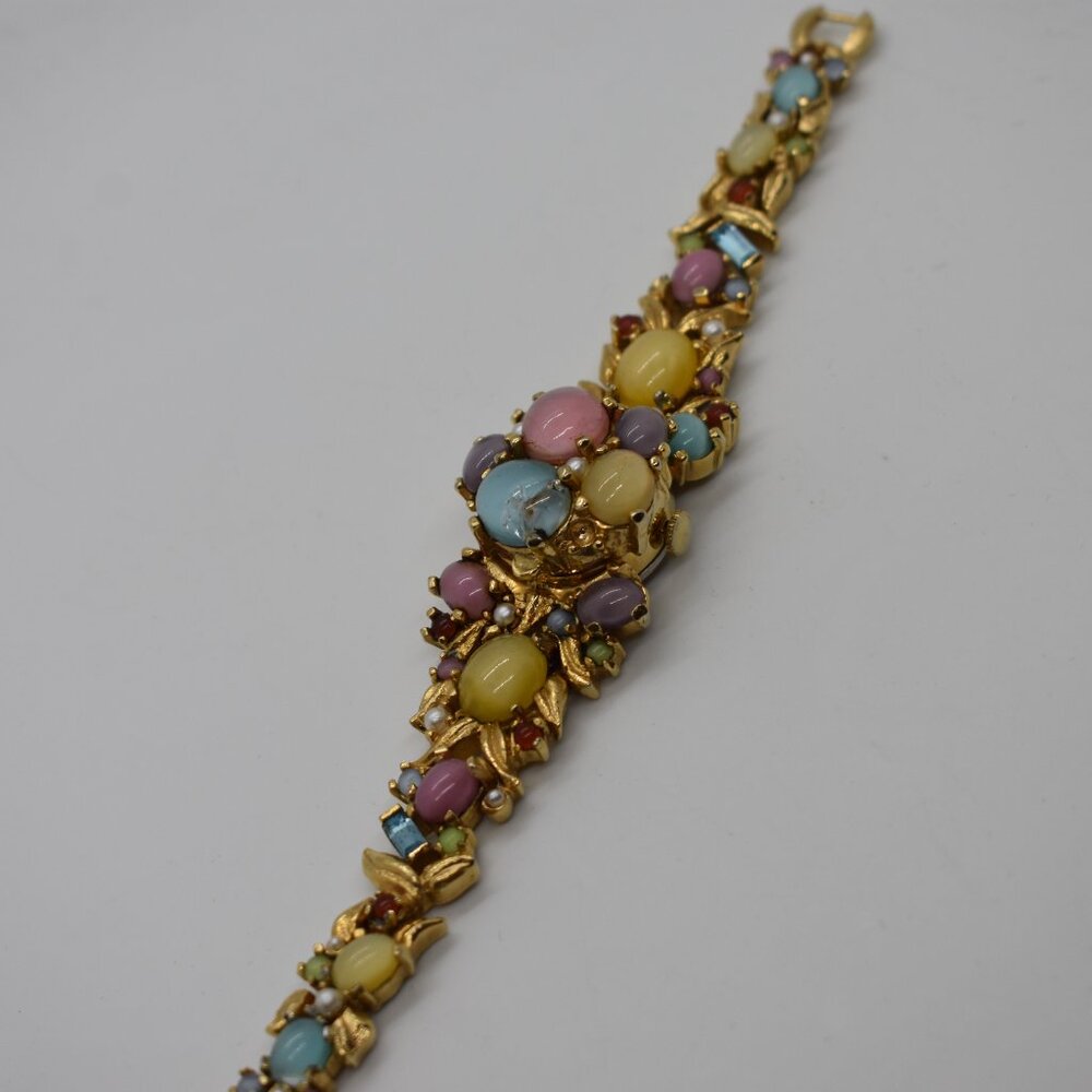 1950's Crawford Moonglow Bejeweled Watch - Picture 4 of 10